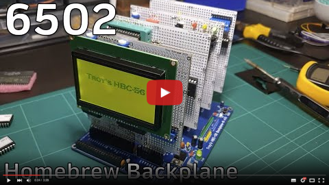 6502 8-bit homebrew with backplane. Troy's HBC-56 project preview.